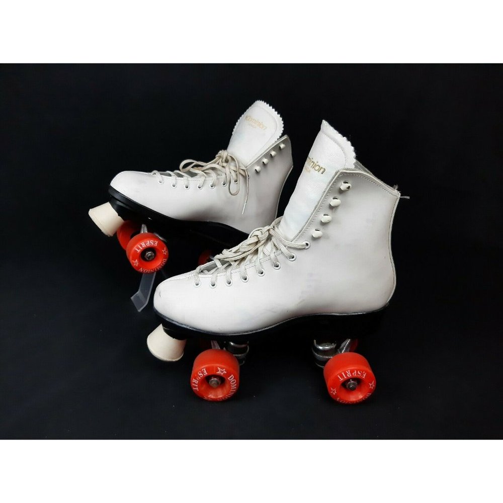 Dominion Canada White Roller Skate Esprit Wheels Marathon IV Trucks Women's Sz 7